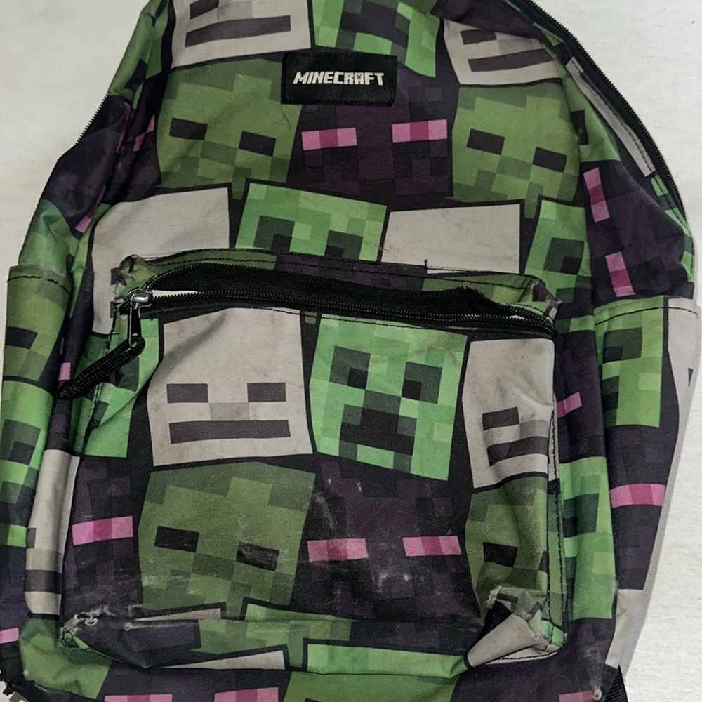 Minecraft Green And Black Backpack. - image 2